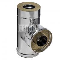 Сэндвич тройник 90° Ferrum из нержавеющей стали d130х200