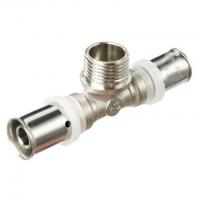 Пресс тройник переходной 20x1/2"х20 НР TIM
